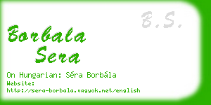 borbala sera business card