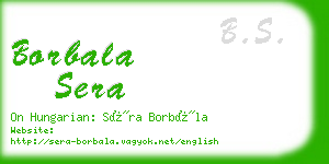 borbala sera business card